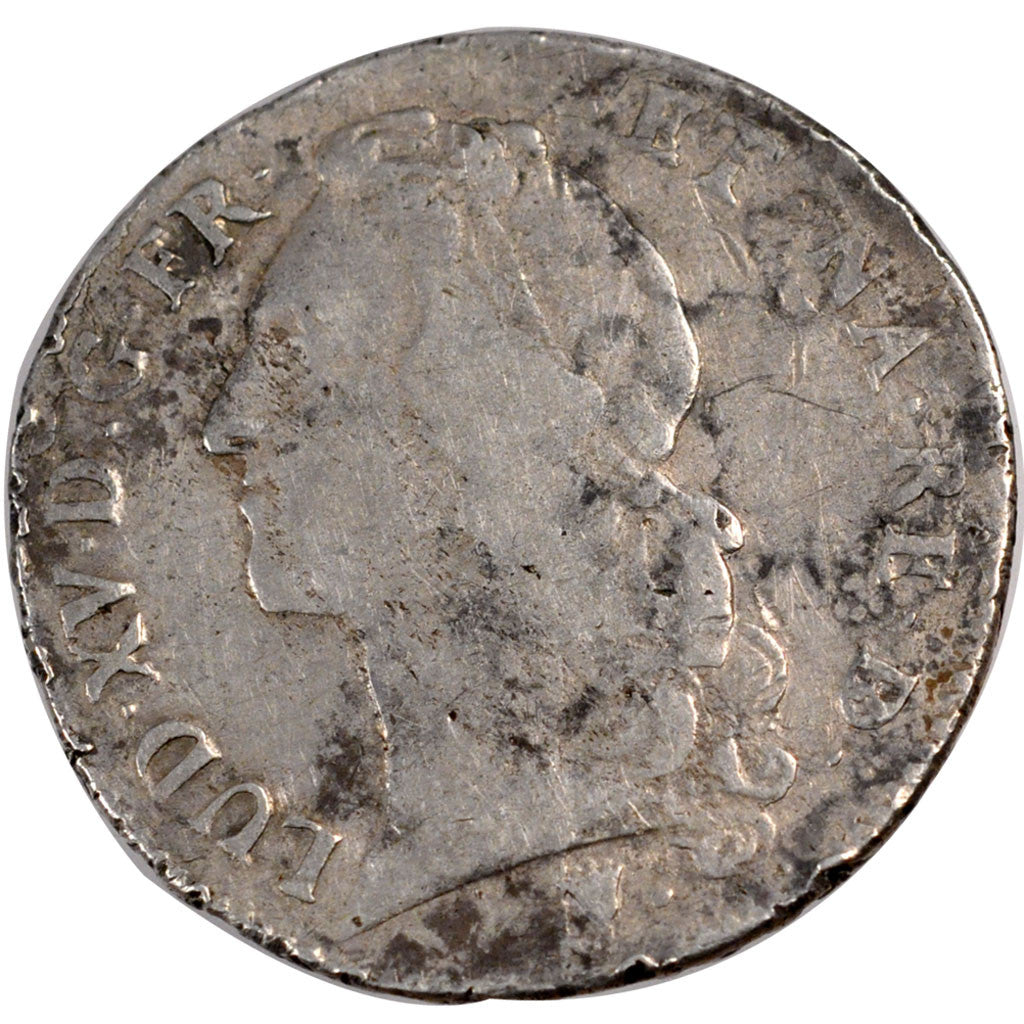 FRANCE, Écu de Béarn au bandeau, ECU, 1756, Pau, KM #518, VF(20-25), Silver, Ga.