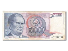 Yugoslavia, 5000 Dinara, 1985, KM #93a, 1985-05-01, F(12-15), AF 7226732