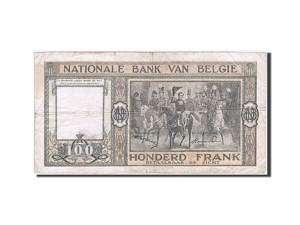 Banknote, Belgium, 100 Francs, 1946, 1946-06-03, VG(8-10)
