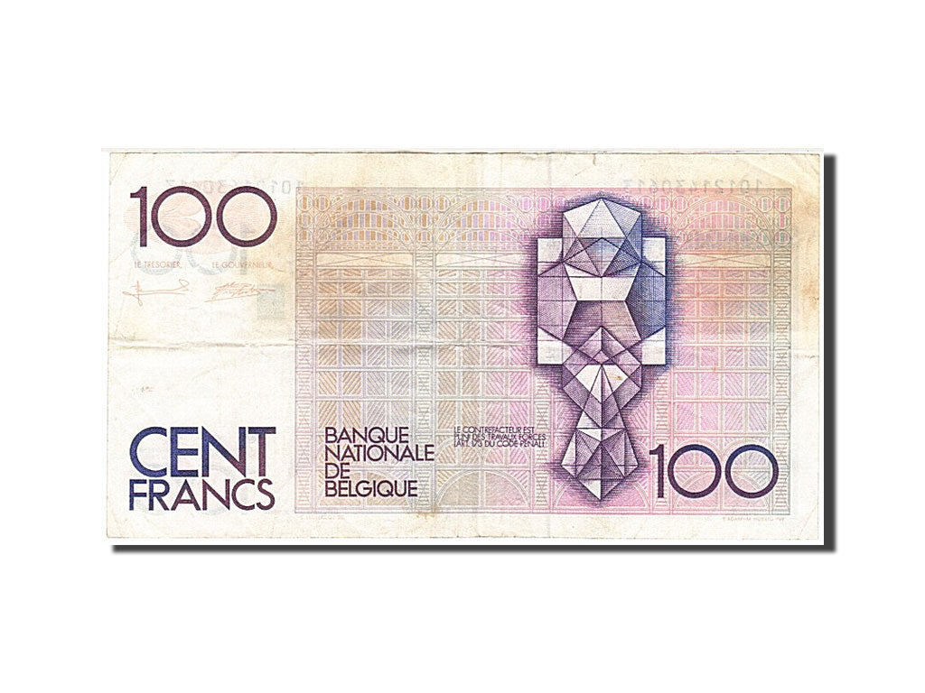 Billete, 100 Francs, 1982, Bélgica, RC