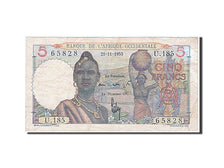 French West Africa, 5 Francs, 1953, KM #36, 1953-11-21, EF(40-45), U185 65828