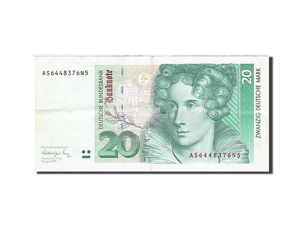 Germany - Federal Republic, 20 Deutsche Mark, 1991, KM #39a, 1991-08-01,...