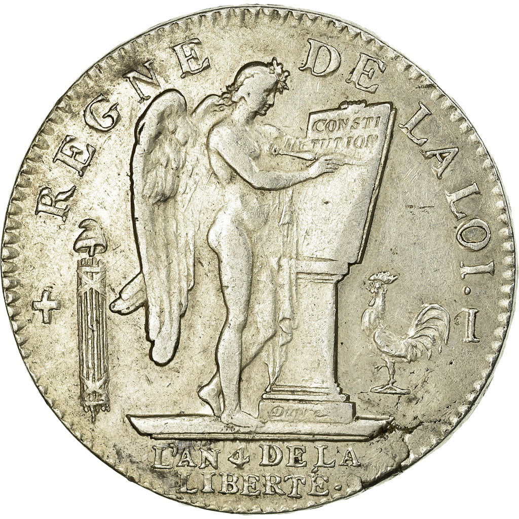 Moneta, Francia, Écu de 6 livres françois, ECU, 6 Livres, 1792, Limoges, BB+