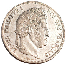 FRANCE, Louis-Philippe, 5 Francs, 1834, Lille, KM #749.13, AU(55-58), Silver,...