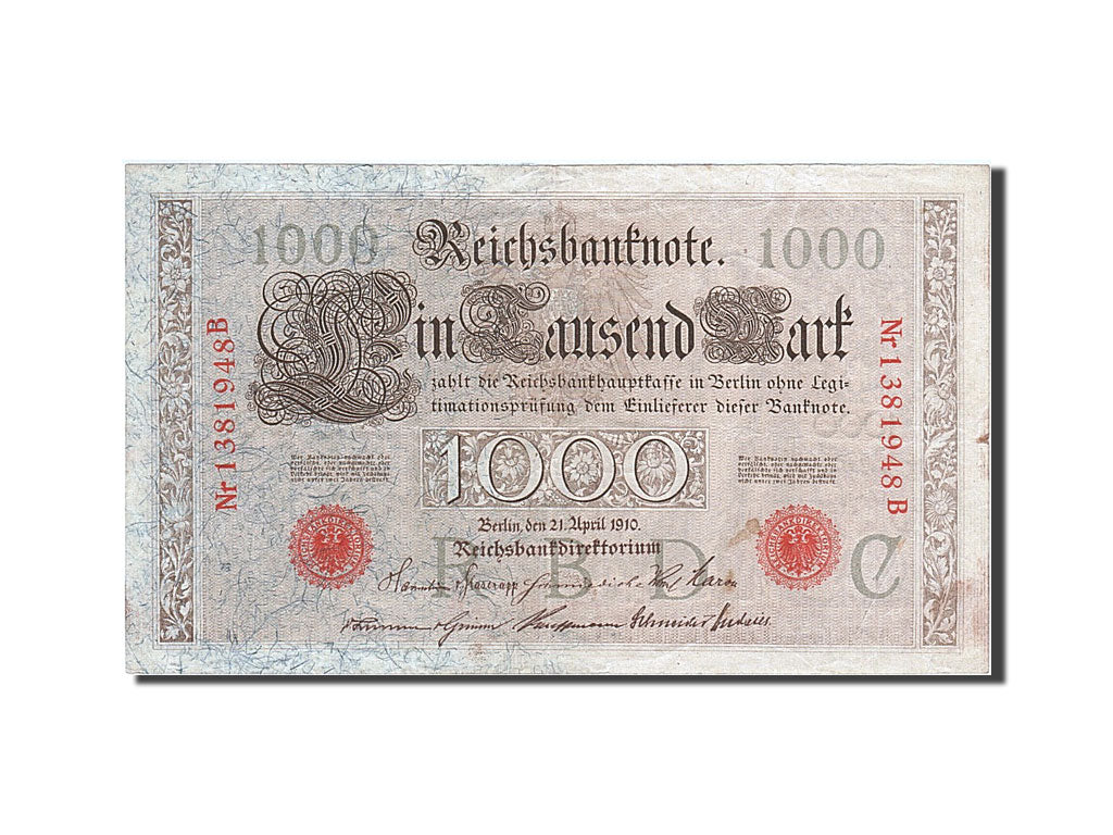 Banknote, Germany, 1000 Mark, 1910, 1910-04-21, EF(40-45)