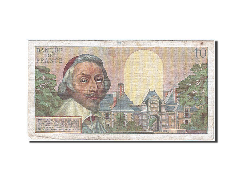 France, 10 Nouveaux Francs, 10 NF 1959-1963 ''Richelieu'', 1960, KM #142a,...