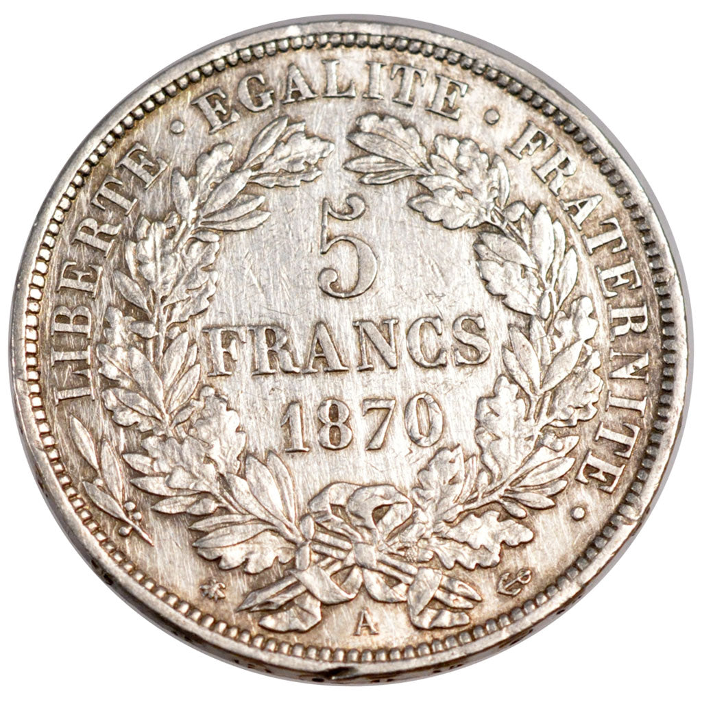 Gouvernement de Défense Nationale, 5 Francs Cérès avec légende