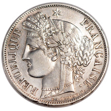 FRANCE, Cérès, 5 Francs, 1849, Paris, KM #761.1, AU(50-53), Silver, Gadoury #719