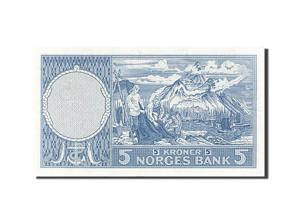 Billet, Norvège, 5 Kroner, 1962, NEUF