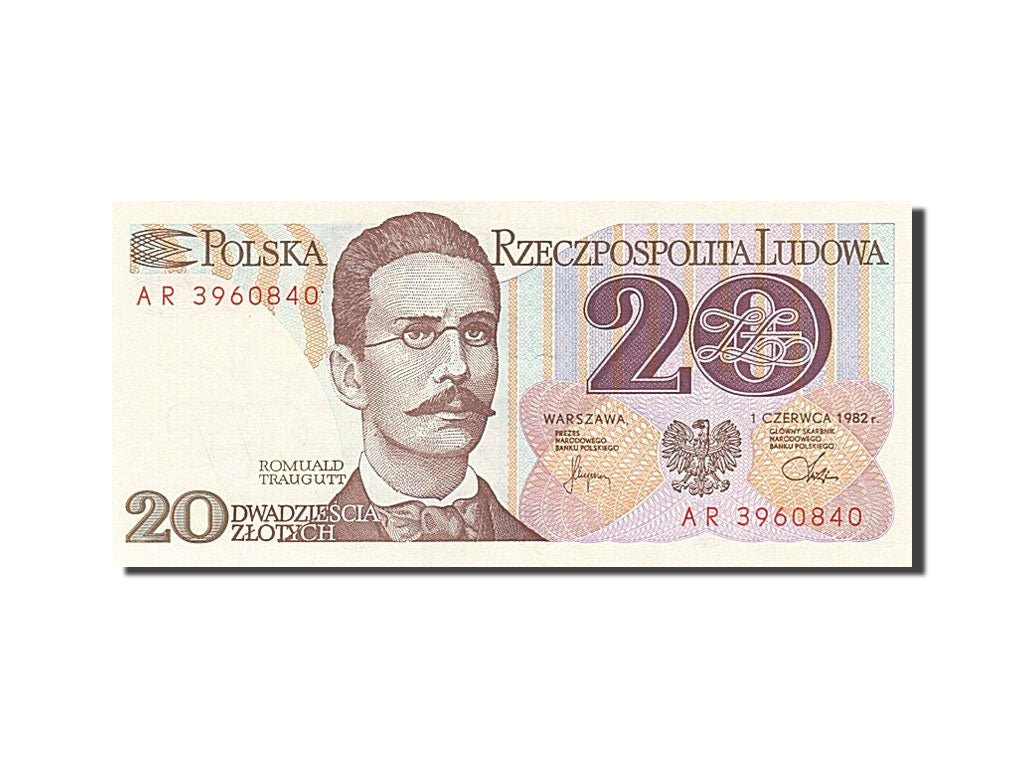 Banknote, Poland, 20 Zlotych, 1982, 1982-06-01, UNC(65-70)
