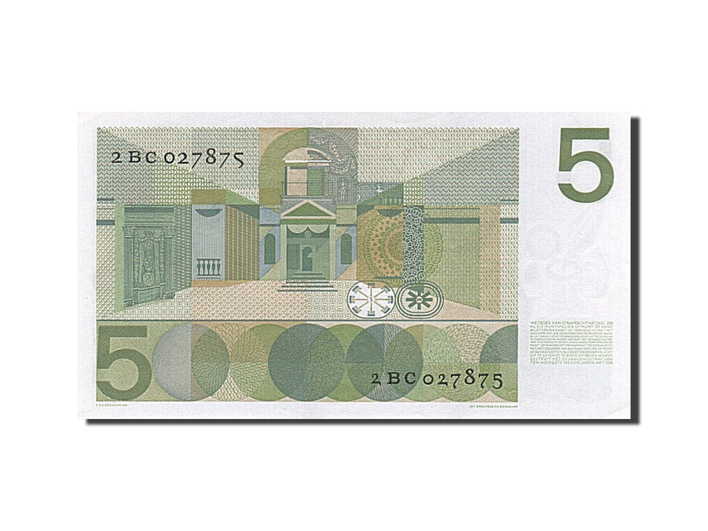 Netherlands, 5 Gulden, 1966, KM #90a, 1966-04-26, UNC(65-70), 2 BC 027875