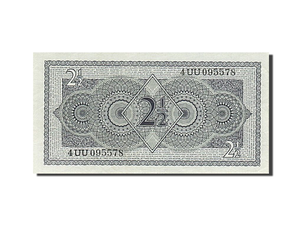 Netherlands, 2 1/2 Gulden, 1949, KM #73, 1949-08-08, UNC(65-70), 4 UU 095578