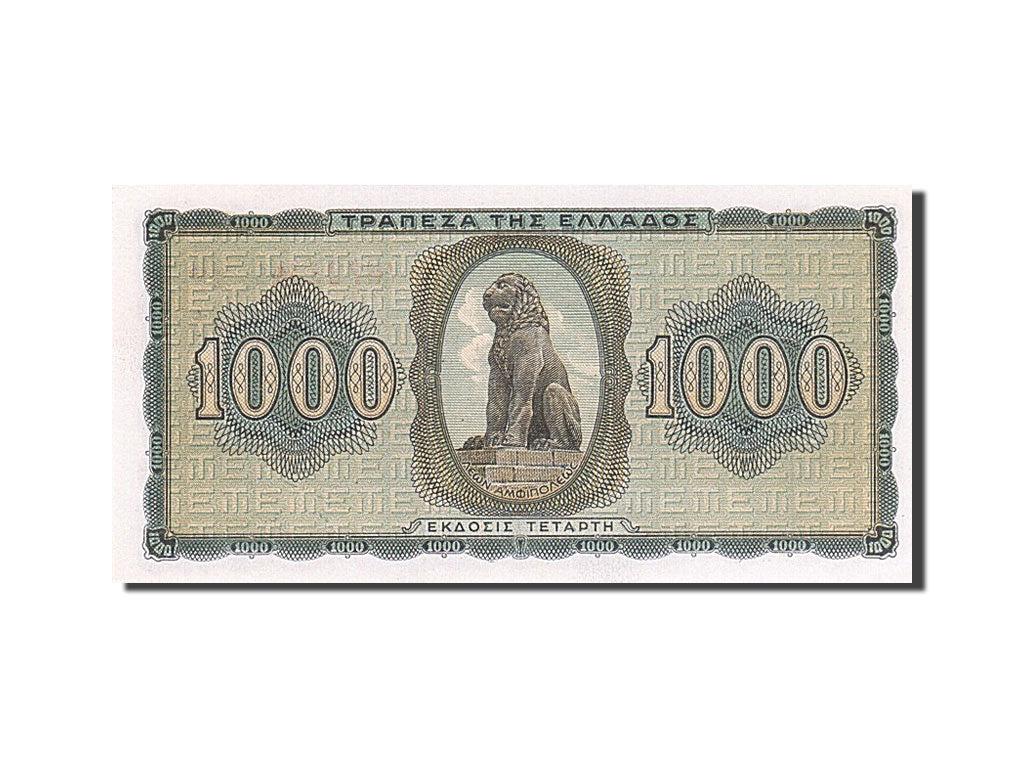 Grèce, 1000 Drachmai, type 1942