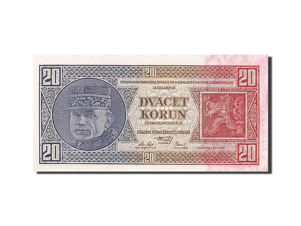 Cecoslovacchia, 20 Korun, 1926, 1926-10-01, FDS