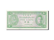 Banconote, Hong Kong, 5 Cents, 1945, FDS