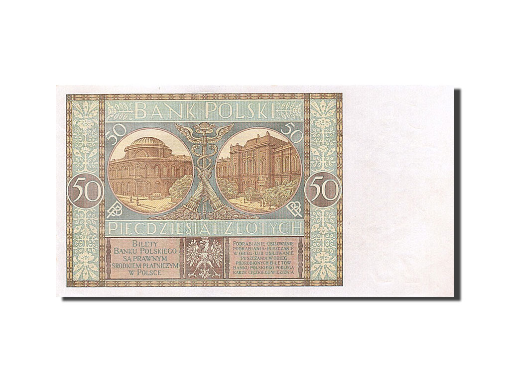Poland, 50 Zlotych, 1929, KM #71, 1929-09-01, UNC(65-70), EF 4520094
