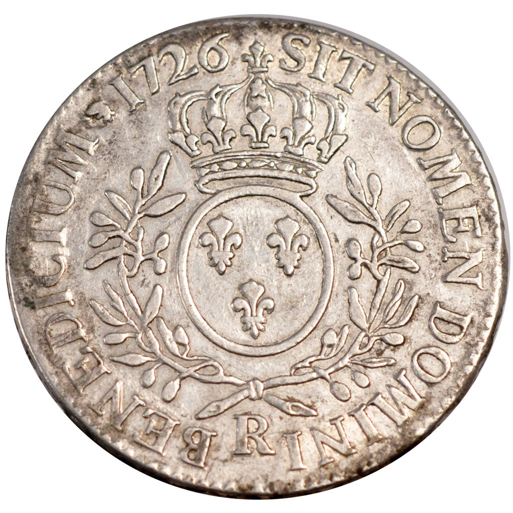 FRANCE, Ecu, 1726, Orléans, VF(30-35), Silver, Gadoury #321, 29.14