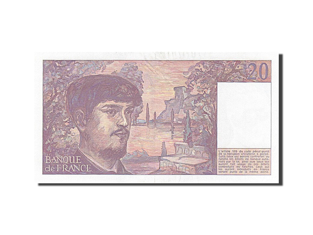 Banconote, Francia, 20 Francs, 20 F 1980-1997 ''Debussy'', 1983, FDS