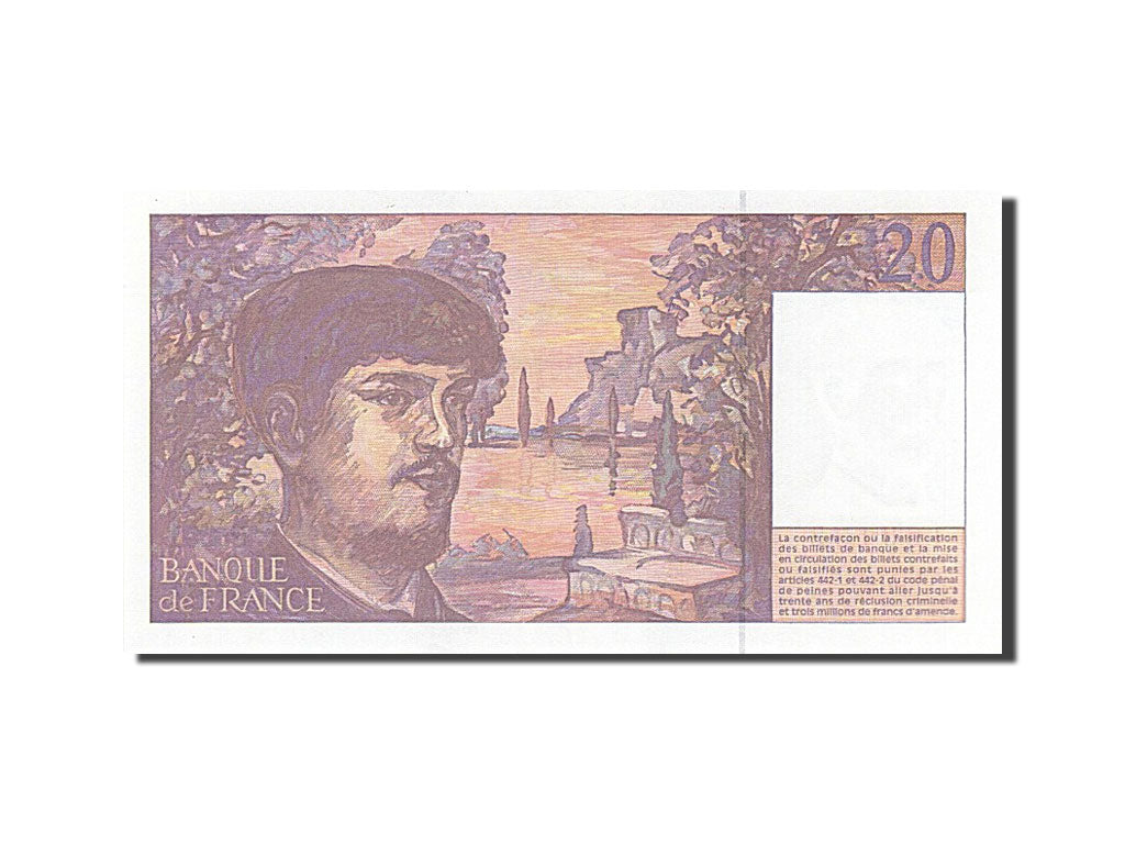 France, 20 Francs, 20 F 1980-1997 ''Debussy'', 1997, KM #151i, UNC(65-70),...