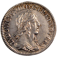FRANCE, 1/12 Ecu, 1643, Paris, AU(50-53), Silver, Gadoury #46, 2.30