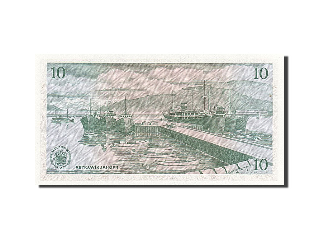 Iceland, 10 Krónur, 1961, KM #42, 1961-03-29, UNC(65-70), BA 755375