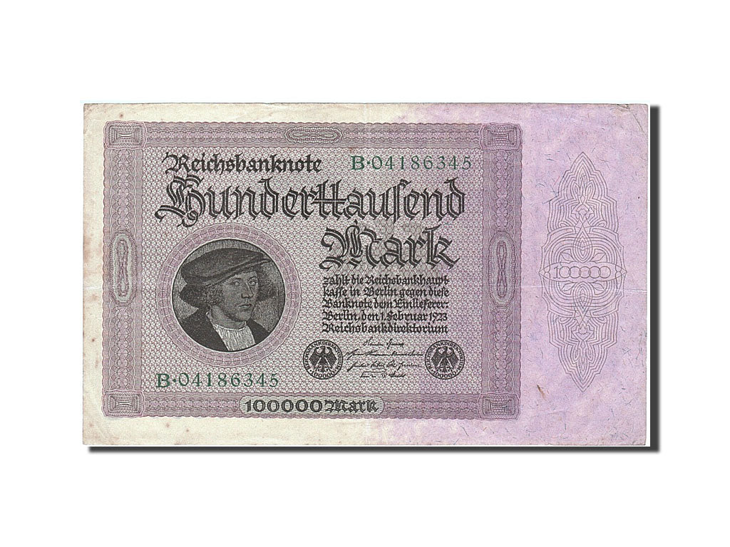 Banknote, Germany, 100,000 Mark, 1923, 1923-02-01, AU(55-58)