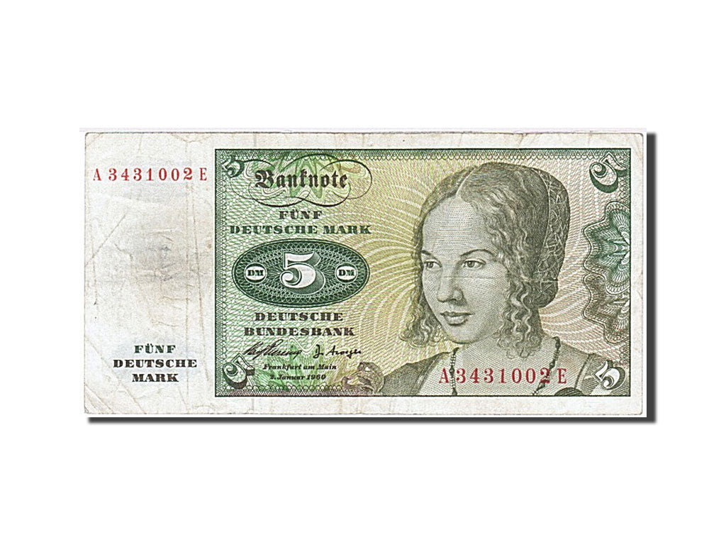 Germany - Federal Republic, 5 Deutsche Mark, 1960, KM #18a, 1960-01-02,...