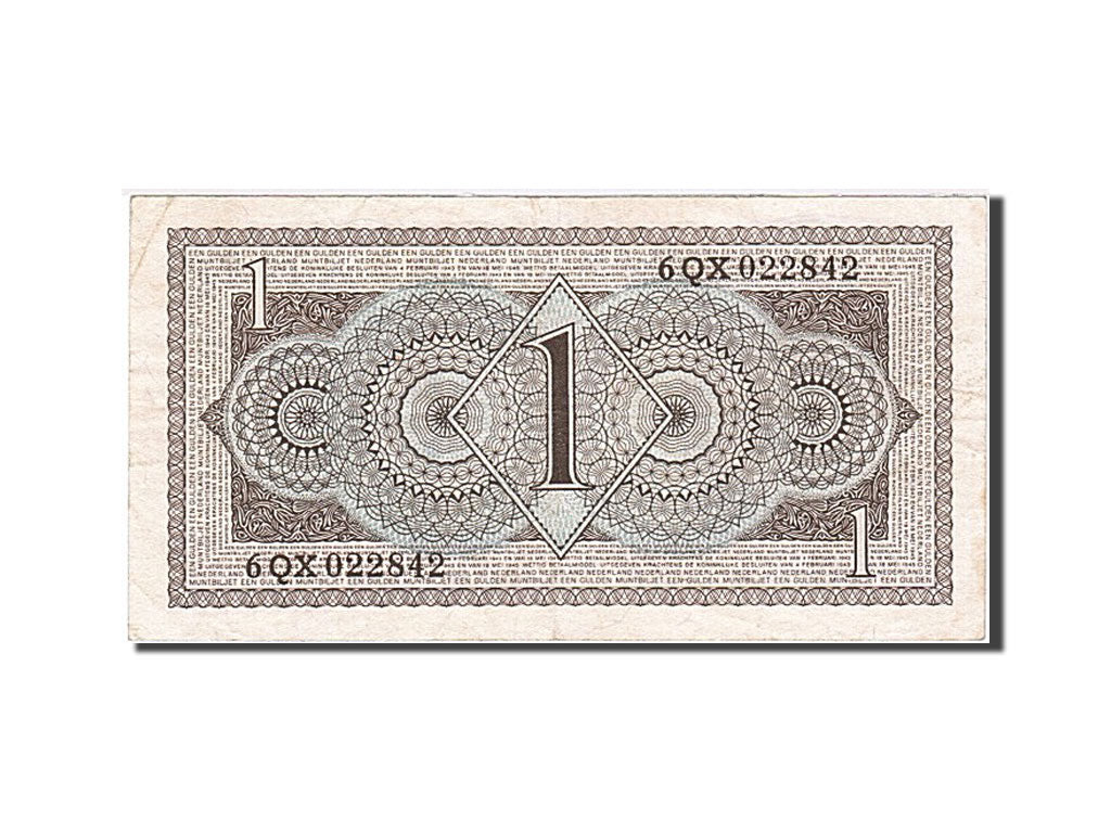 Netherlands, 1 Gulden, 1949, KM #72, 1949-08-08, AU(55-58), 6 QX 022842