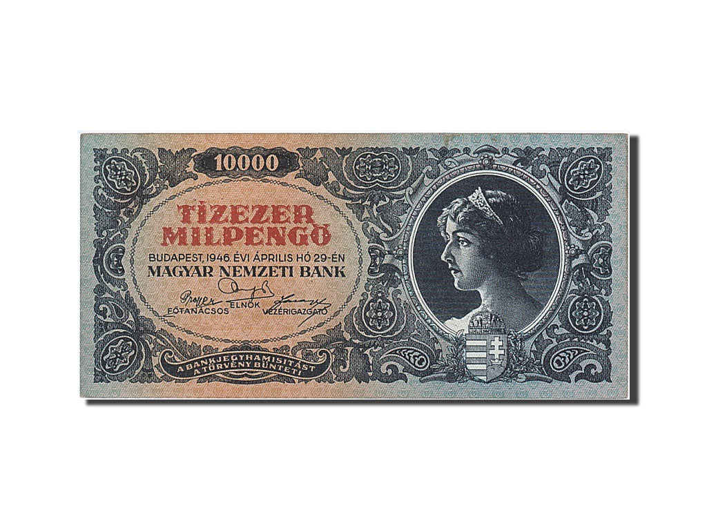 Hungary, 10,000 Milpengö, 1946, KM #126, 1946-04-29, UNC(63), A 099