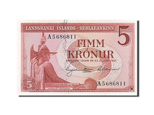 Billete, 5 Kronur, 1957, Islandia, 1957-06-21, UNC
