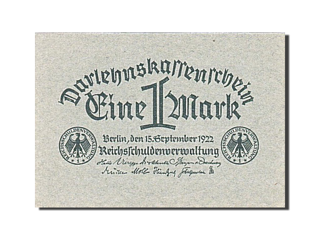 Allemagne, 1 Mark, type 1922