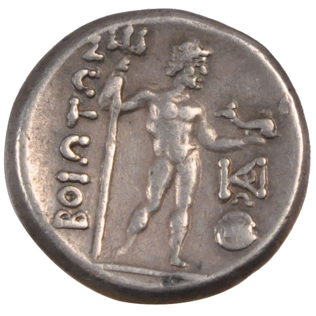 Boeotia, Th&egrave;bes, Drachm, Thebes, AU(55-58), Silver, 5.06