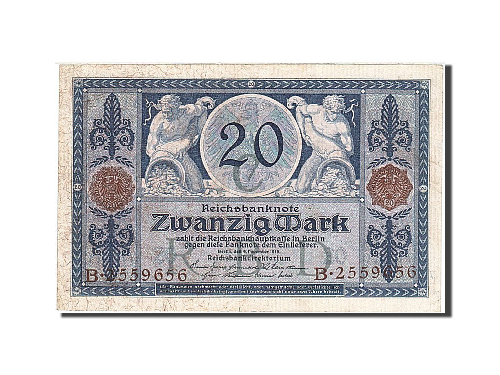 Allemagne, 20 Mark, type 1915-1919