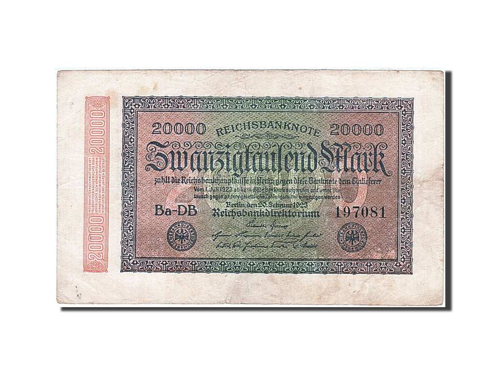Banknote, Germany, 20,000 Mark, 1923, 1923-02-20, EF(40-45)