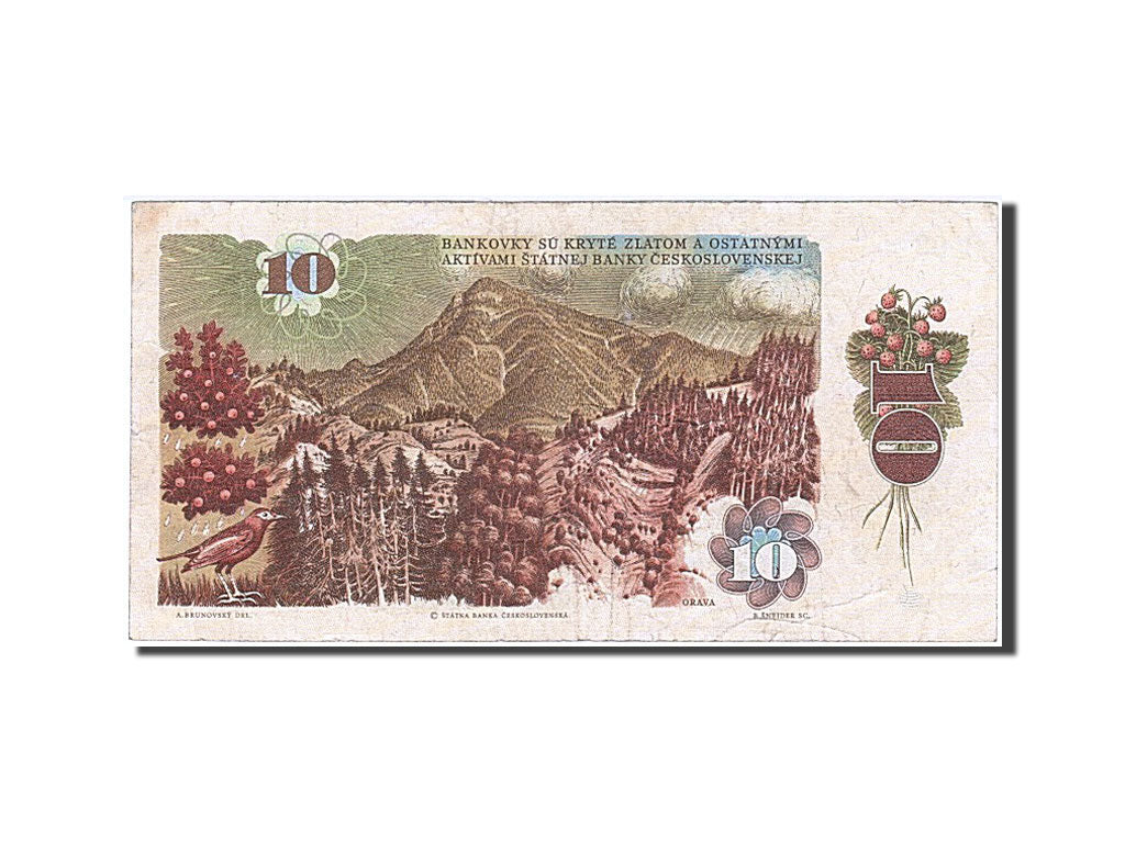 Banconote, Cecoslovacchia, 10 Korun, 1986, BB