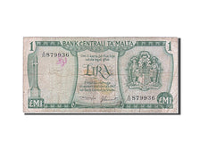 Malta, 1 Lira, 1967, KM #31a, VF(20-25), A/22 879936
