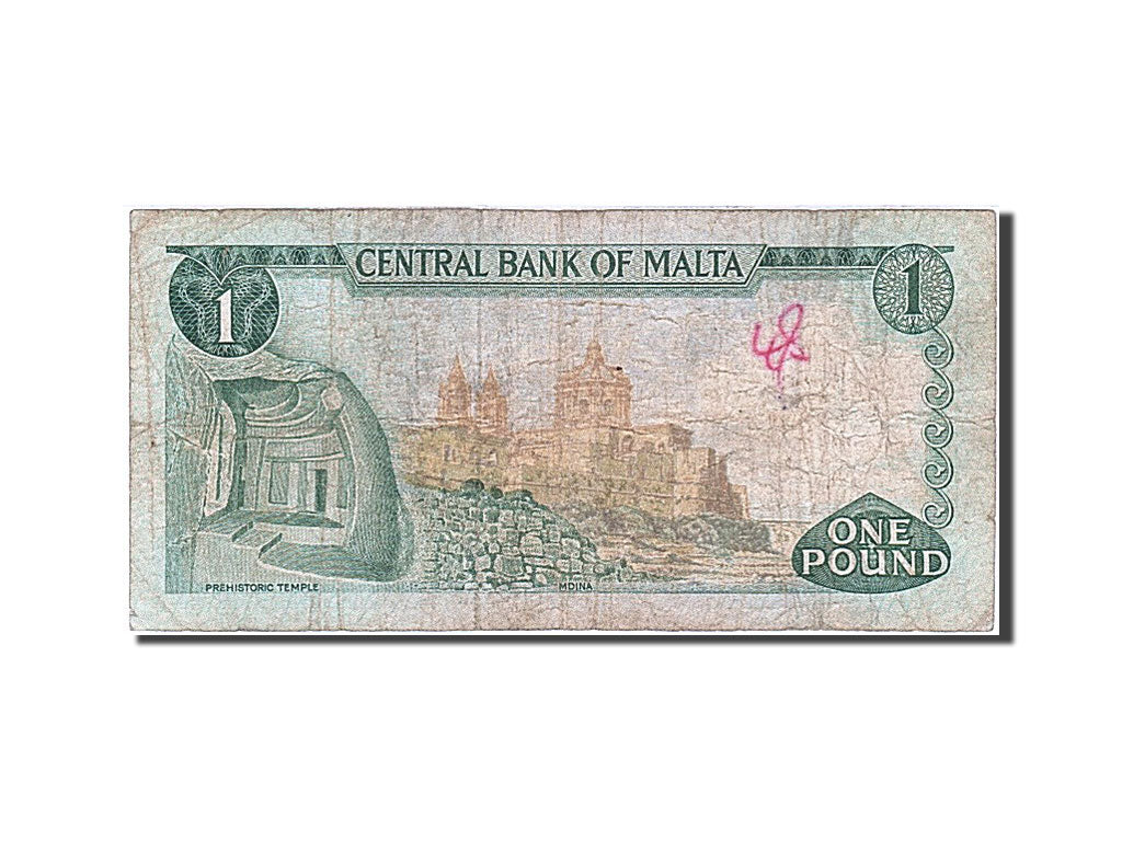 Malta, 1 Lira, 1967, KM #31a, VF(20-25), A/22 879936