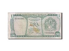 Billete, 1 Lira, 1967, Malta, BC+