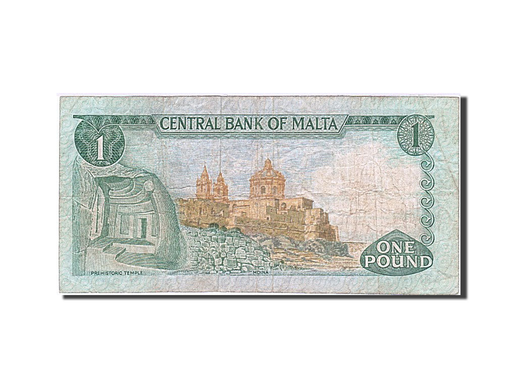 Banconote, Malta, 1 Lira, 1967, MB+