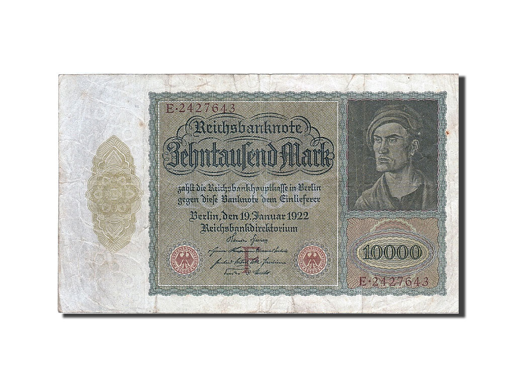 Banconote, Germania, 10,000 Mark, 1922, 1922-01-19, BB