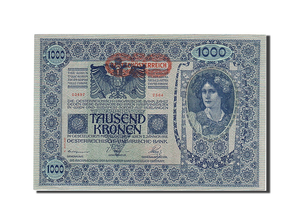 Austria, 1000 Kronen, 1902, KM #59, 1902-01-02, UNC(65-70), 03497 2664