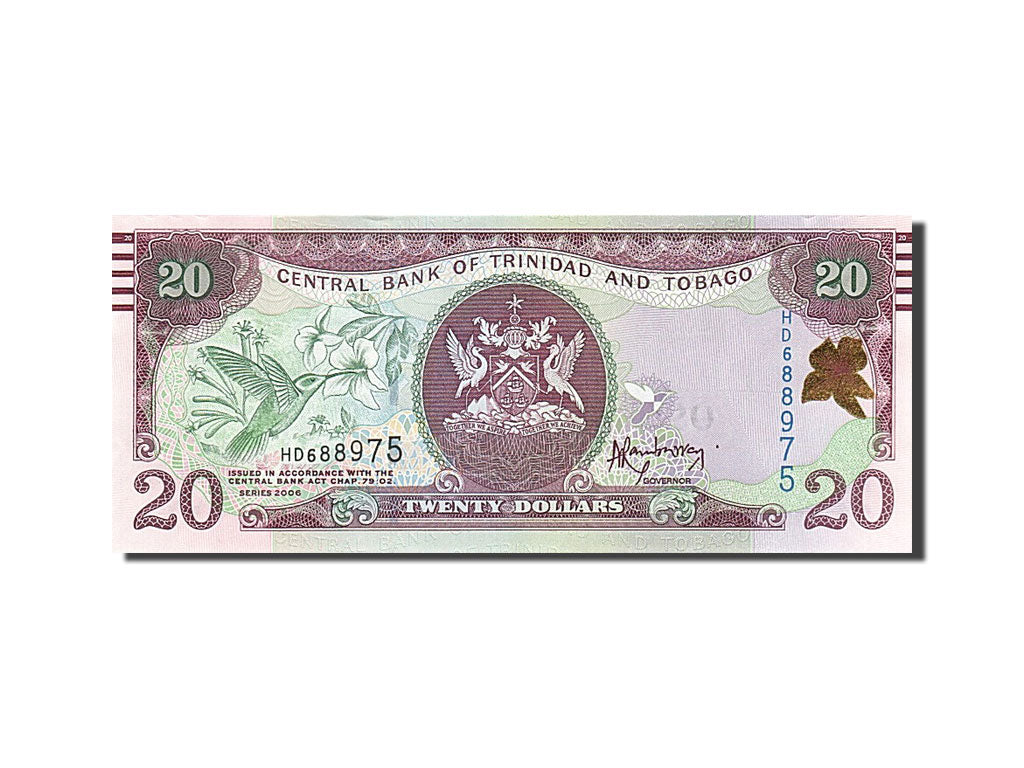 Trinidad and Tobago, 20 Dollars, 2009, KM #49, UNC(65-70), HD 688975