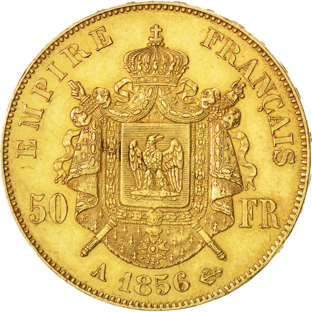 Second Empire, 50 Francs or Napoléon III tête nue