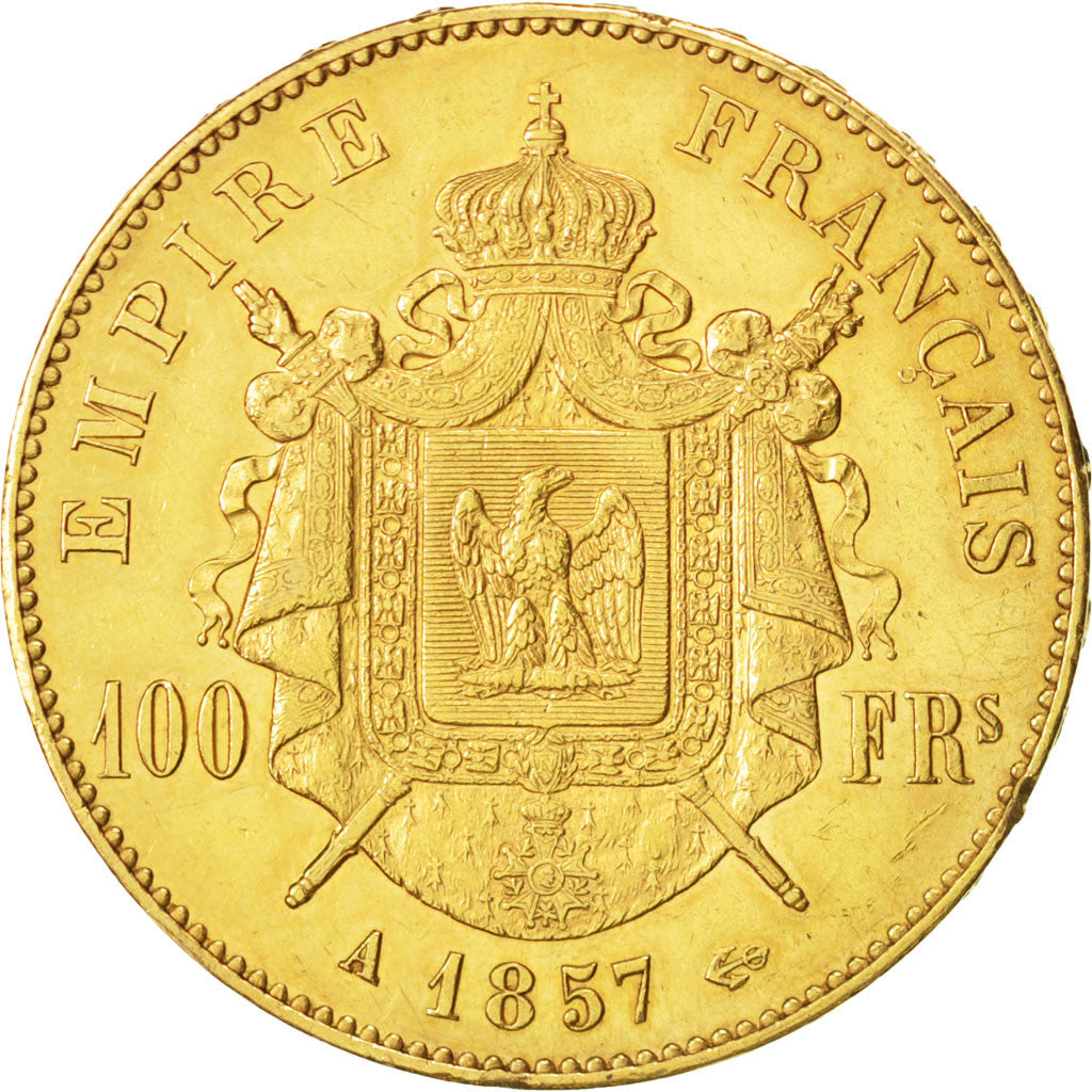 Second Empire, 100 Francs or Napoléon III tête nue