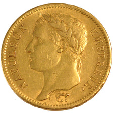 FRANCE, Napoléon I, 40 Francs, 1811, Paris, KM #696.1, AU(50-53), Gold, Gadoury 