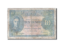 Malaya, 10 Cents, 1941, KM #8, 1941-07-01, F(12-15)