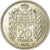 Monnaie, Monaco, 20 Francs, 1945, SUP+, Copper-nickel, Gadoury:137