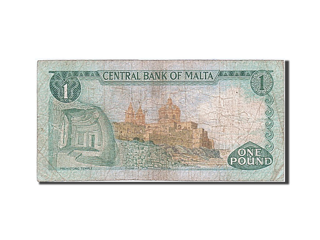Banconote, Malta, 1 Lira, 1967, MB