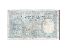 Francia, 20 Francs, 20 F 1916-1919 ''Bayard'', 1918, KM:74, 1918-11-21, MB, F...
