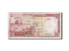 Lebanon, 1 Livre, 1952, KM #55a, VF(20-25), J22